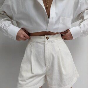 Na Nin Oliver raw silk short size Small in cream